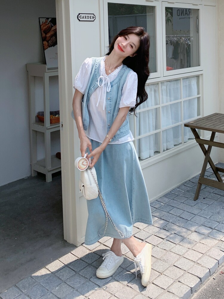 2025年夏季牛仔三件套现货2B72-6615-115-控245,女装套装/套裙,辉煌依升