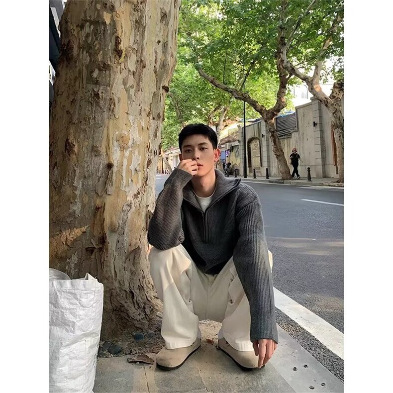 大货DY267-批50抖音天猫重磅加厚保暖粗针毛线衣,男装针织衫/毛衣,星座603-2