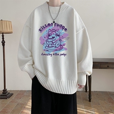半高领毛衣男士大码针织衫男毛线衣男M18317-P45加绒款-P65，男装针织衫/毛衣，电商A040