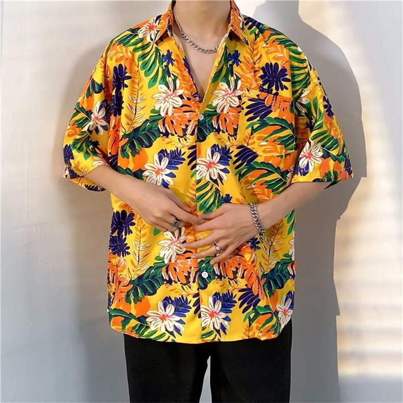 夏威夷风三亚泰旅游短袖花衬衫男海南岛休闲T5106-P26,男装衬衫,星座1109-3