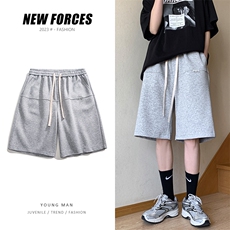 抖音得物唯品品质2025女模新品纯色运动裤夏装短裤卫裤DK07P45，男装牛仔裤，电商042