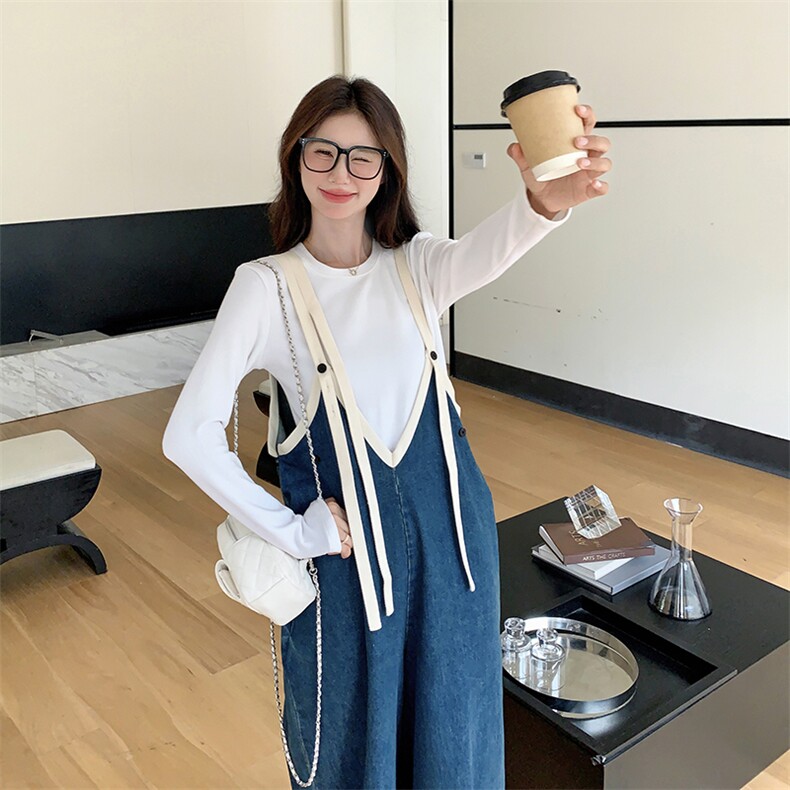 牛仔背带休闲连体裤,女装牛仔裤,浙宝069