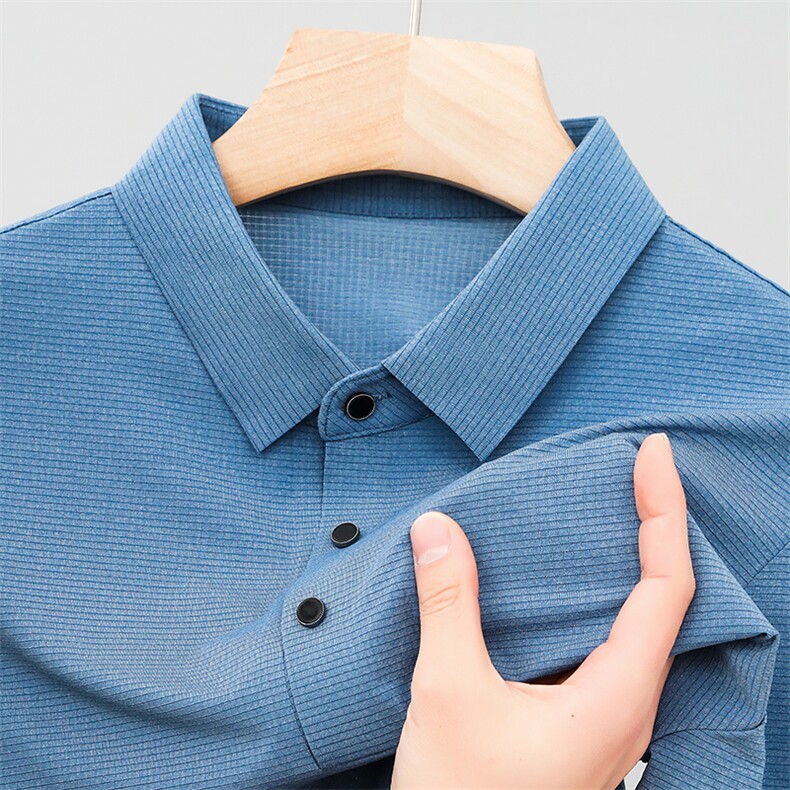 中年休闲男装翻领半袖T恤衫2023夏季新款男士polo衫薄款休闲上衣，男装Polo衫，电商B212（原钱塘6029）