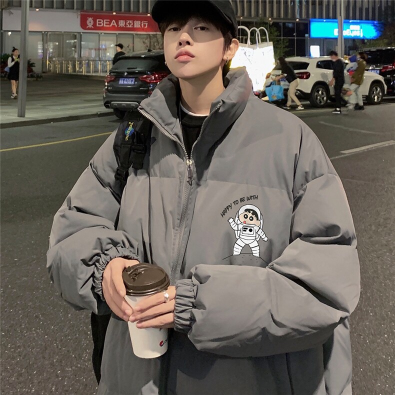 港风秋冬新款韩版加厚保暖立领宽松棉服外套男MY62027P115控138,男装棉衣,电商A268A
