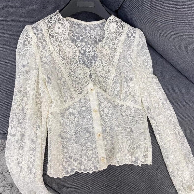 打底百搭蕾丝小衫SML，女装，艾涵o