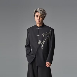 XZ05-P58 新款唐装西装简约ins原宿潮流慵懒流行日系气质时尚图片
