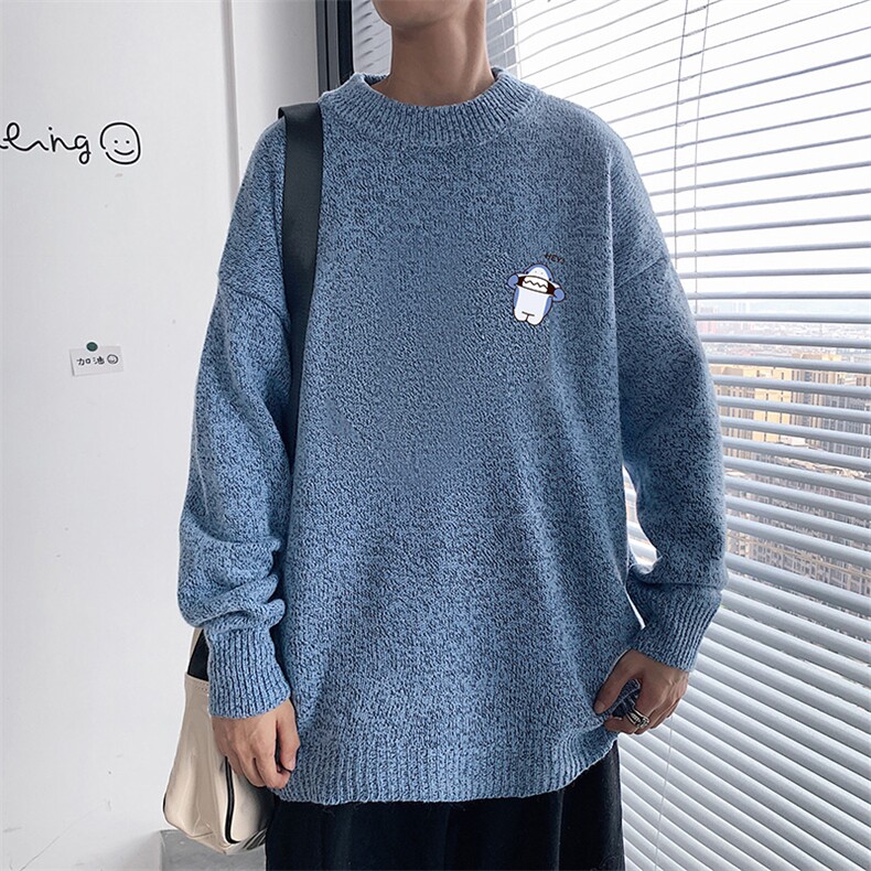 M19167-P45加绒款-P65加厚加绒毛衣男大码毛线衣男针织衫男线衫,男装针织衫/毛衣,电商A040