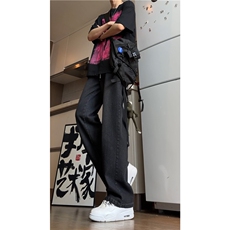 港风秋季新款潮流星空纹百搭宽松牛仔裤B315-K24215-特p40控78，男装牛仔裤，电商B315