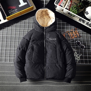 MY16098-P100 加厚加绒连帽衣男大码服男面包服男图片