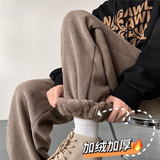 A165-K8535-P60控88现货1万~美拉德羊羔绒加厚休闲裤雪尼尔裤，男装休闲裤，电商A165