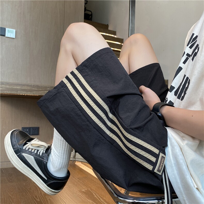 抖音品质夏季冰丝速干气孔三条刚宽松短裤B315-K24169-特p30控58,男装牛仔裤,电商B315