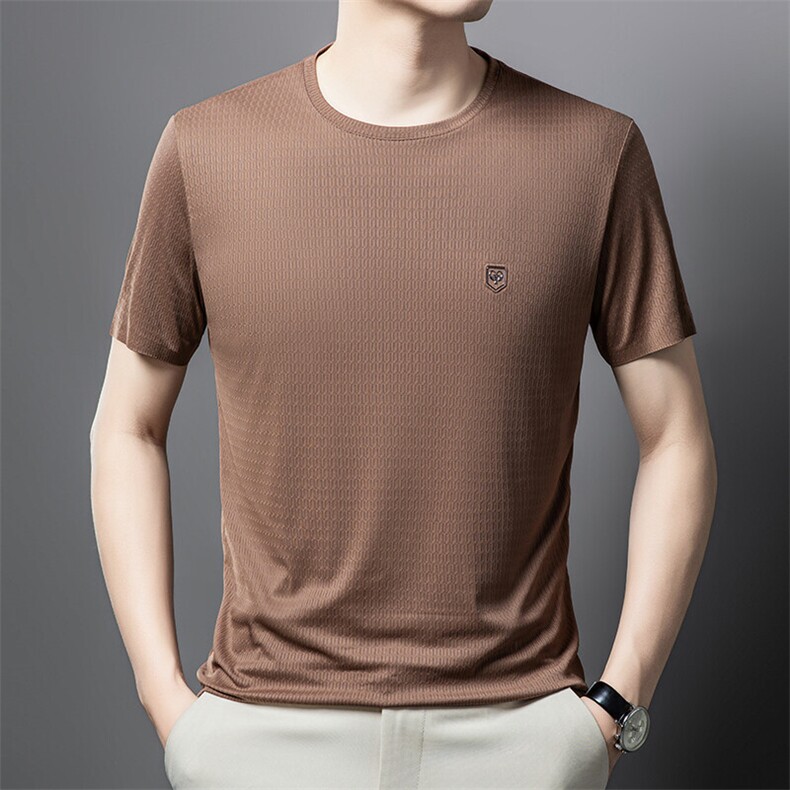 DN-Y239夏季新款男士速干T恤衫简约男士短袖圆领通勤男装，男装T恤，电商B360