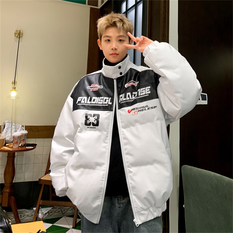 M6615-P128168冬季机车棉服潮流情侣美式休闲外套男潮,男装棉衣,星座307A