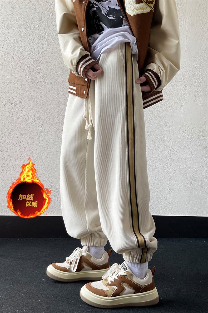 冬季加绒休闲裤男鸥棉绒加厚束脚裤D329-QM545-P60-控78,男装卫衣,电商D329
