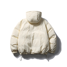 南夏乔装2025冬季新款日系刺绣不臃肿纯色连帽棉服保暖百搭棉衣男，男装棉衣，电商S006（B521）