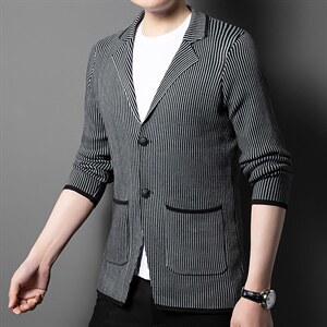 BJ13007钱塘2020-2中青年男士春秋薄款时尚休闲帅气西服P57图片