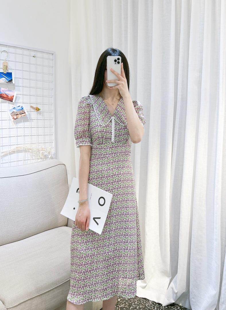 DINOBIENS【现货】夏季新款韩系郁金香连衣裙，女装连衣裙，迪诺比亚