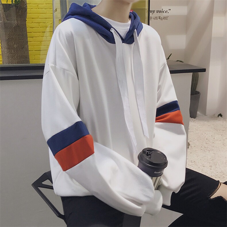 A003-HW001-P45男士宽松拼接袖卫衣港仔风1,男装卫衣,电商A003