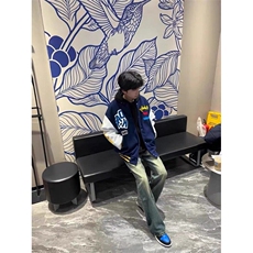 春季新款港风日系字母毛巾刺绣立领棒球服夹克外套insJK1429-P88，男装夹克，星座313A(原308A-2)