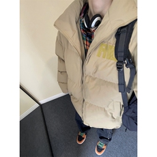 抖音品质潮流字母印花简约宽松立领棉服外套MY23406特批70控118，男装棉衣，星座605(原A050)
