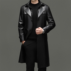 BG-J25811冬季男士海宁真皮羽绒服绵羊皮风衣羽绒内胆百搭外套，男装风衣，电商B360A（原721A）