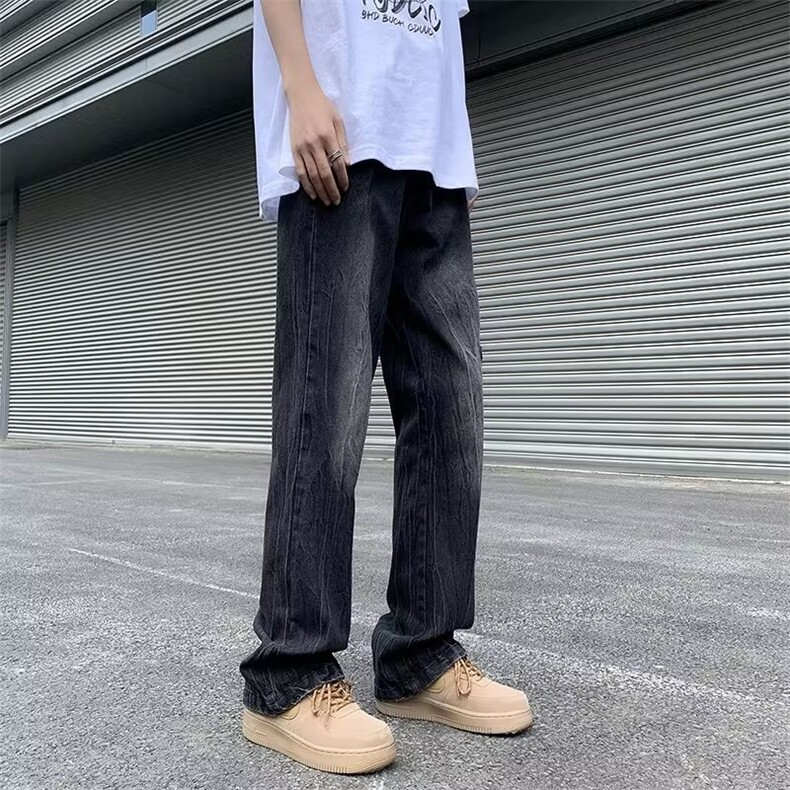 青春流行ins男直筒水洗牛仔裤P40,男装牛仔裤,星座1116-2