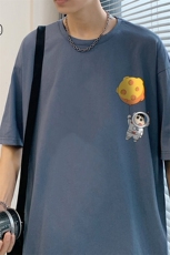 ！春夏新款纯棉宽松短袖T恤男士情侣体恤衫男DX01-P20，男装T恤，电商B367