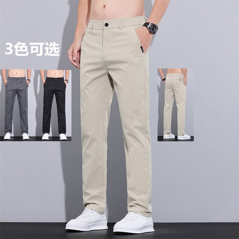 男士休闲裤夏季薄款修身青年百搭长裤男装冰丝弹力裤子男592-p35,男装休闲裤,星座224-1