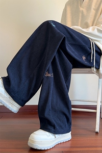 秋季300g重磅灯芯绒腊肠狗大码阔腿裤K5681特P45 K5681J加绒特P50图片
