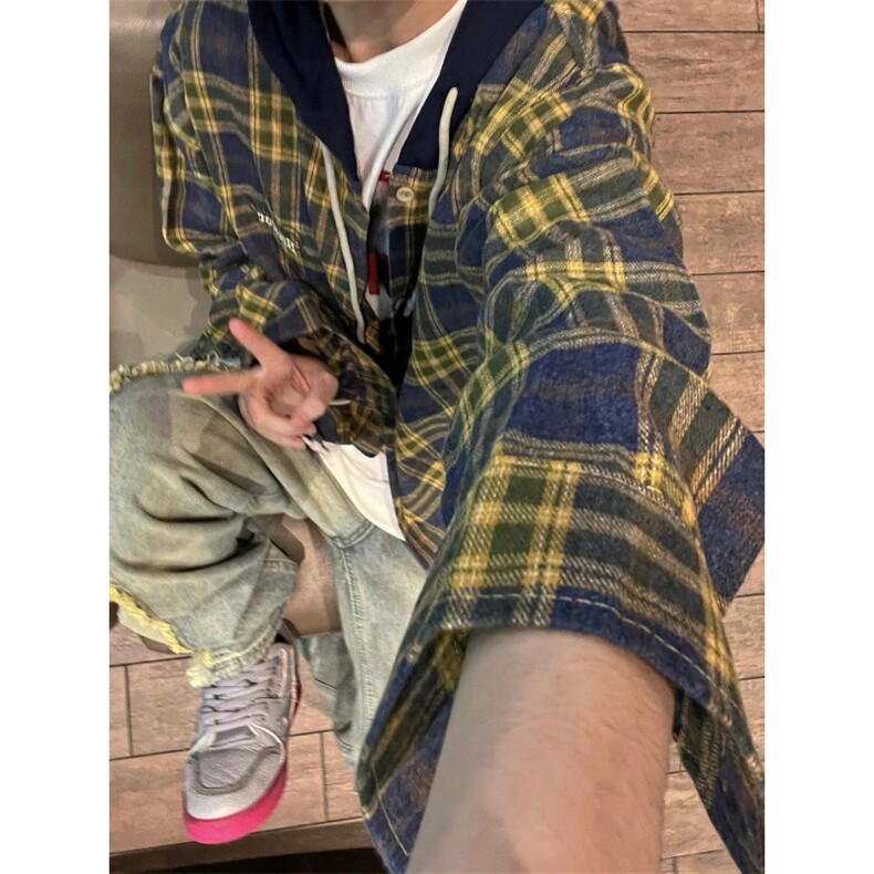网络图现货新款春秋时尚格子衬衫RS11-P50,男装衬衫,星座1005-6