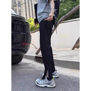 休闲裤男款宽松潮牌运动裤2025新款秋直筒超火裤子K6618-P41图片