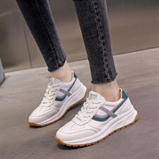 真皮小白鞋女休闲鞋2024春季新款轻便跑步运动鞋女板鞋阿甘鞋，女鞋休闲鞋，电商A223