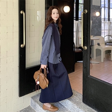 新款现货主推披肩+衬衣+半裙三件套2C129-2599-P175-K258，女装套装/套裙，2C129