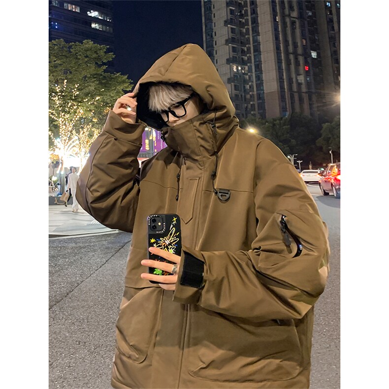 新标80重磅工装羽绒服保暖潮外套冲锋衣A436-973-P225298,男装羽绒服,电商A436