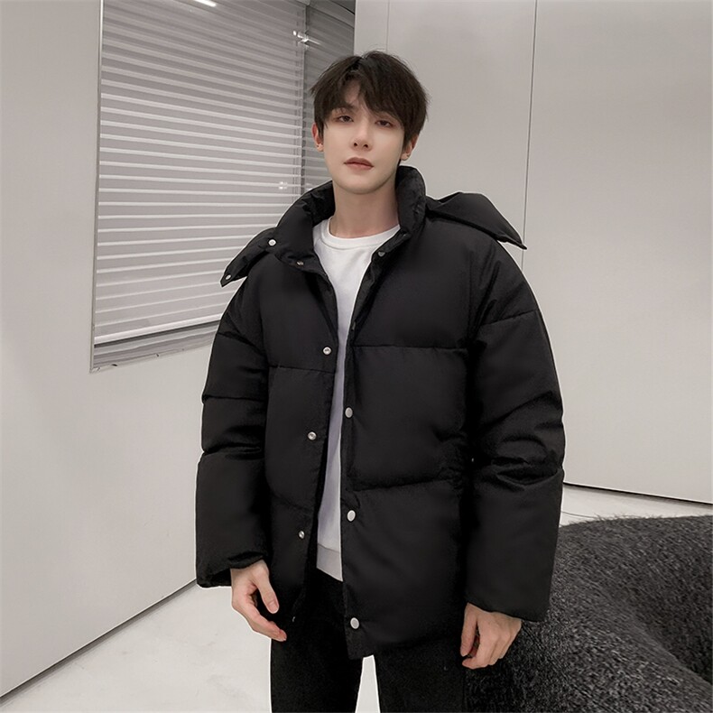 冬季潮牌羽绒男款服短款加厚青年宽松面包服韩版帅气保暖情侣外套图片