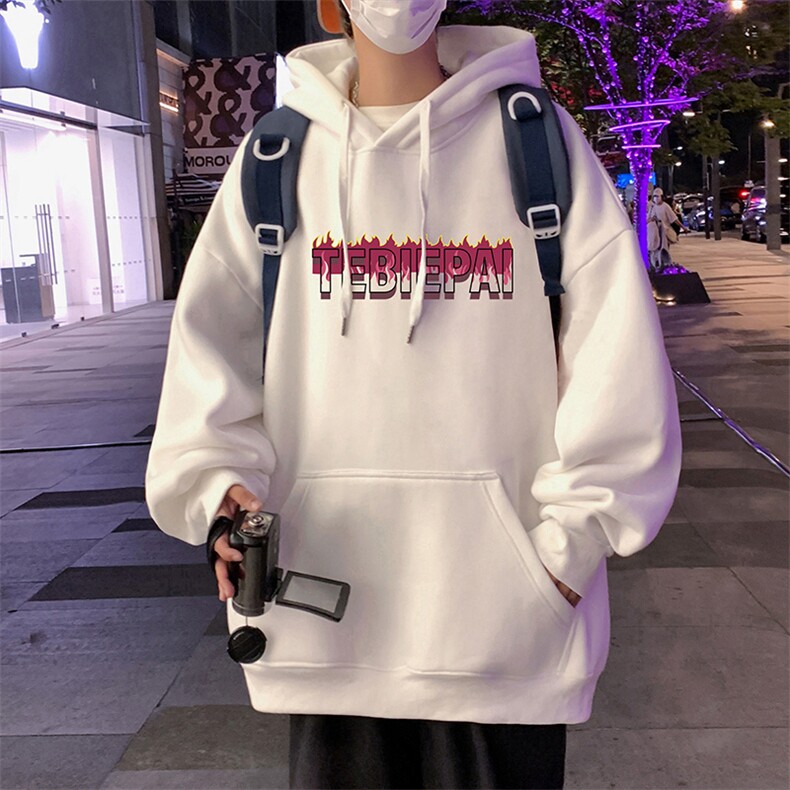 CM105美式重磅连帽卫衣男秋冬潮牌宽松情侣港风oversize外套图片