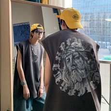 B239-1223-P23个性头像印花夏季坎肩无袖T恤男装背心/马甲，男装背心/马甲，星座514-2(原B239)