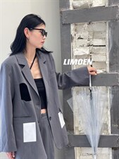 3150方洞拼色西装满满设计感，女装西装，mm+ 里墨恩