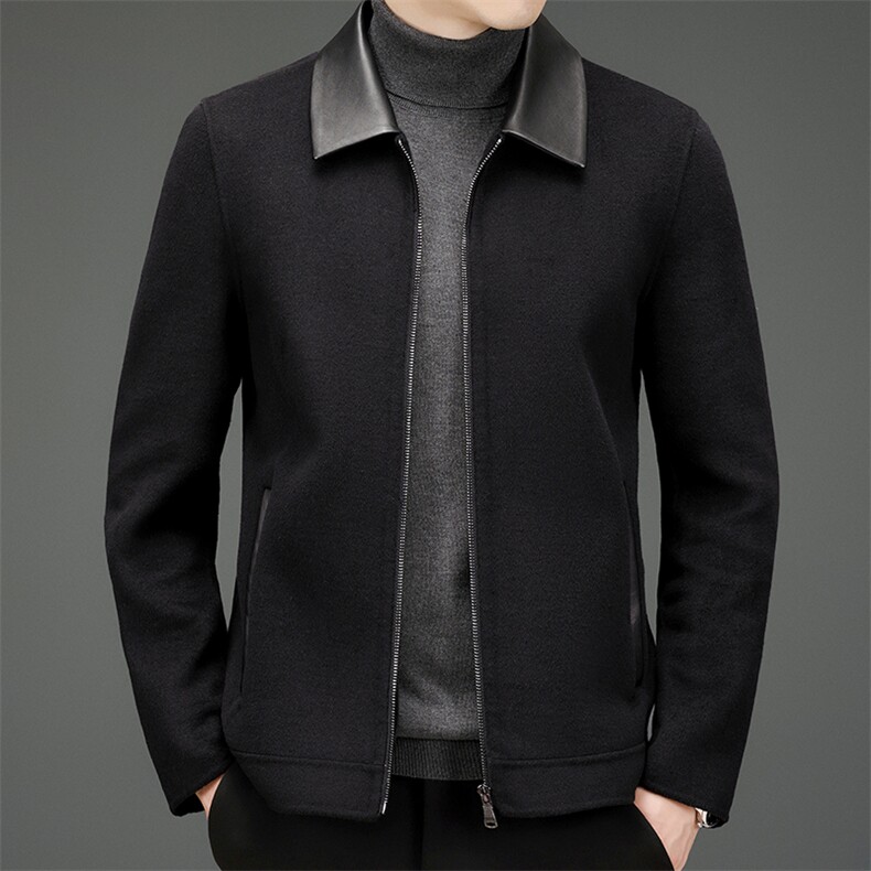 MJ2111秋冬2026年男士新款双面呢大衣羊毛外套呢子外套，男装毛呢大衣，电商B360