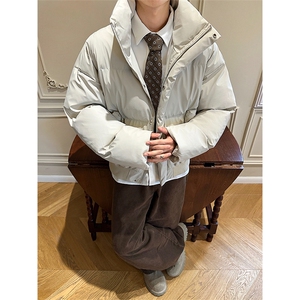 冬季立领加厚棉服PU皮棉衣男宽松保暖情侣美式外套潮MF3688-特P68图片