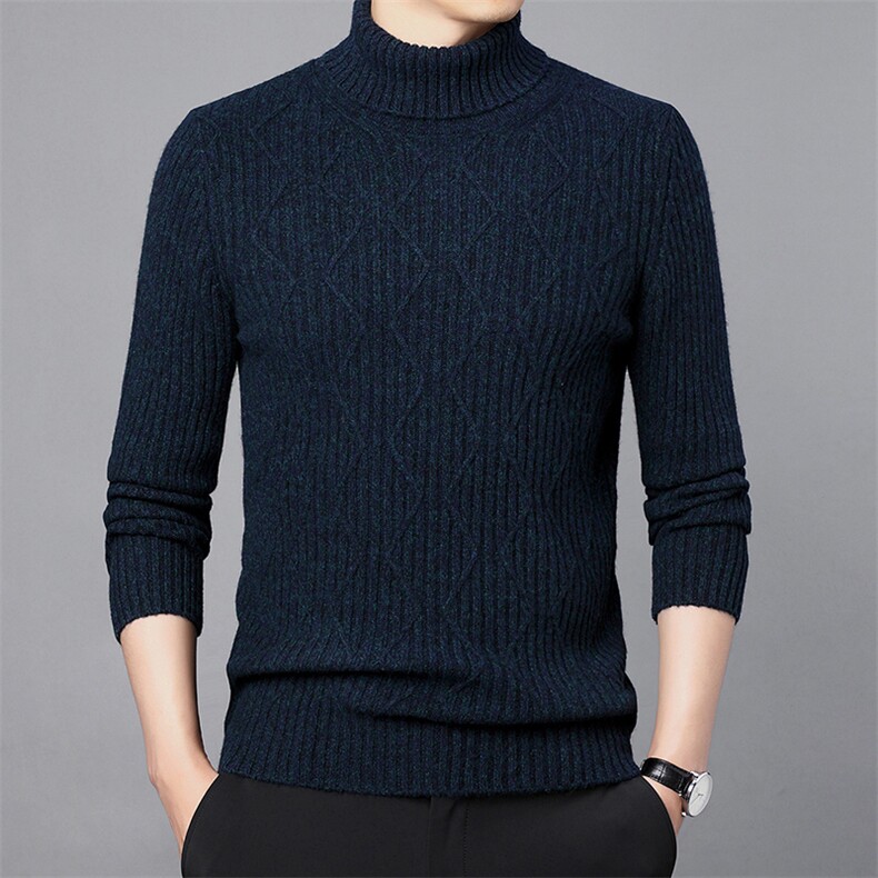 CM61116钱塘2020-2中青年男士冬季厚款时尚休闲简约羊毛衫P165,男装针织衫/毛衣,钱塘207-2