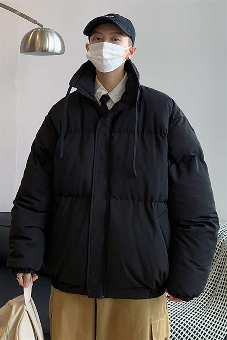 冬季ins立领加厚工装服百搭保暖衣宽松男袄外套W2205-P80,男装棉衣,星座512-4