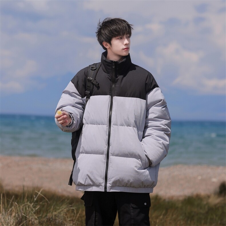 男女同款90白鸭绒冬季防寒立领拼接羽绒服外套二开Y90315P199,男装羽绒服,星座309（原A406）