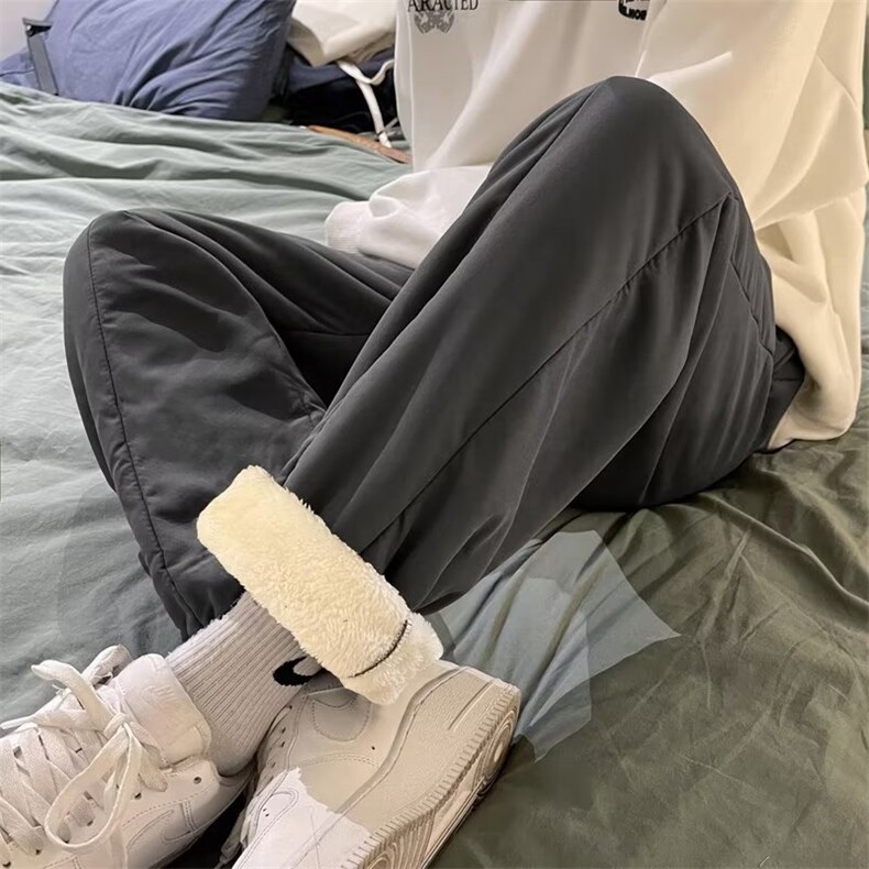 男秋季新款加绒纯色束脚港风休闲裤XK101P38,男装休闲裤,星座1116-2