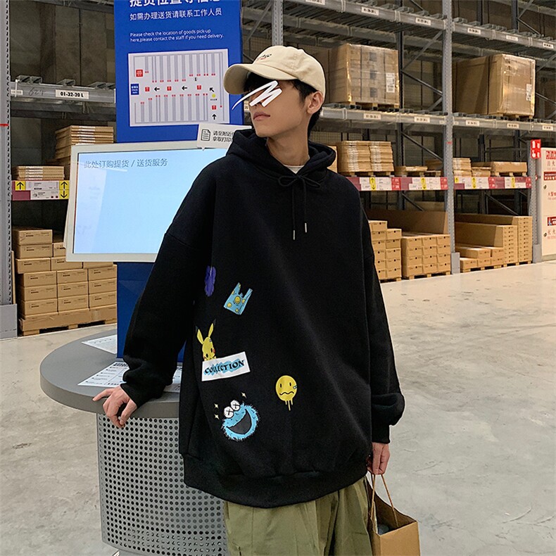 A040-WY2079-P40连帽卫衣男加肥加大码胖子棒球服外套,男装卫衣,电商A040