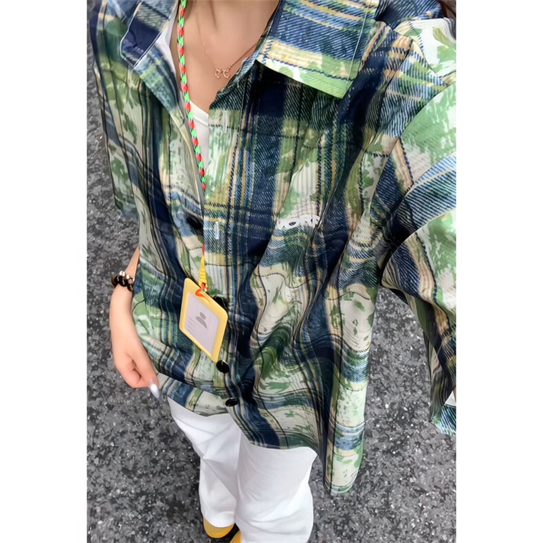 2025夏季新款港风女模大码冰丝短袖衬衫M-5XHC25464-特P25,男装衬衫,电商A022