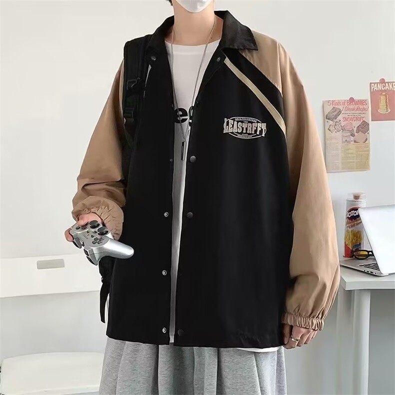 港风日系外套男春秋季翻领夹克ins潮流男装休闲男衣服JK014-P55,男装夹克,星座308B-1