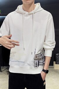 【】A003-HW3070-P50秋装新款欧派城堡印花连帽卫衣 木木1图片