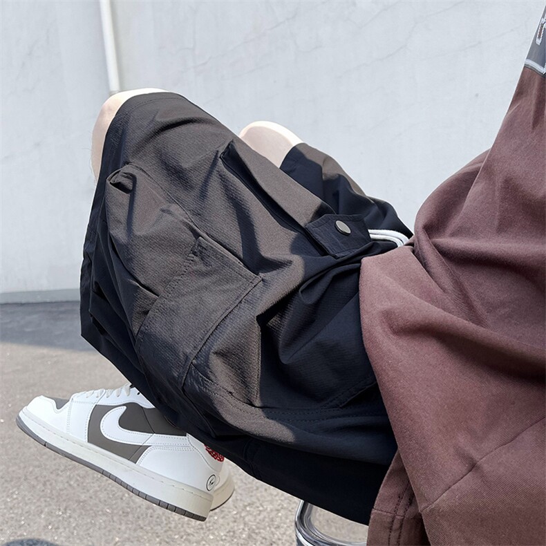 工装短裤男港风潮流多口袋痞子帅2024夏季新款ins五分裤K3857-P34,男装牛仔裤,星座412-3