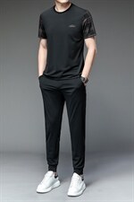 运动套装男秋冬季长袖套装男休闲长裤两件套弹力速干透气宽松，男装休闲套装，电商B212（原钱塘6029）